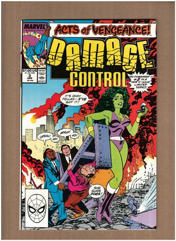 Damage Control #3 Marvel Comics 1990 Acts of Vengeance She-Hulk NM- 9.2