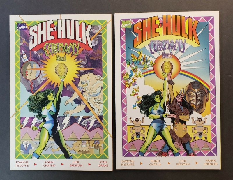 SHE-HULK CEREMONY #1-2 COMPLETE SET PRESTIGE FORMAT MARVEL 1989 VF/NM 