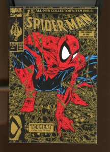Spiderman #1 - 2nd Print Gold & Black Variant Cover. (8.0/8.5) 1990