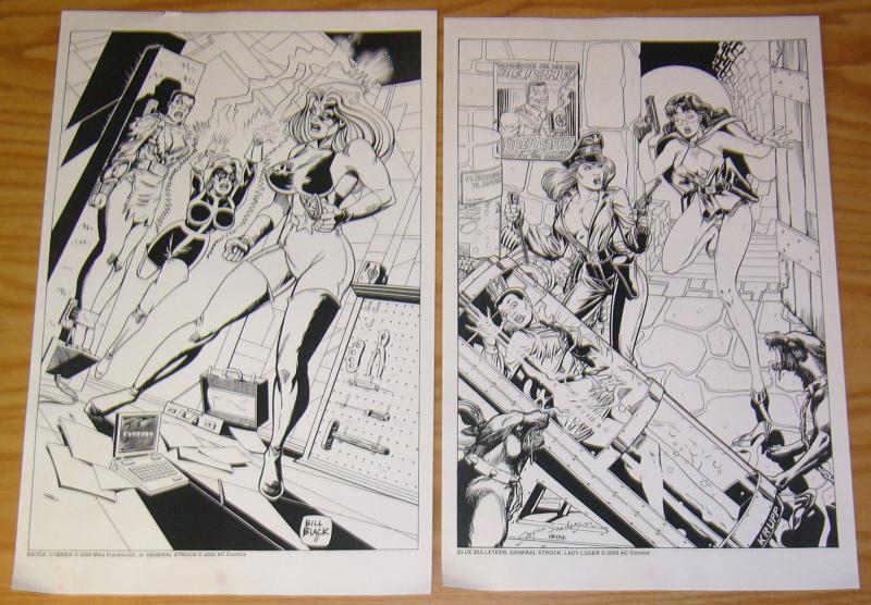 Femforce Pulp Fiction Art Portfolio #1 phantom lady - heike - gorby - AC 2000