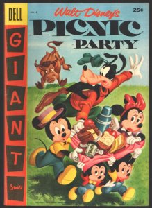 Walt Disney's Picnic Party #8 1957-Santa Claus cover-Carl Barks-Donald Duck