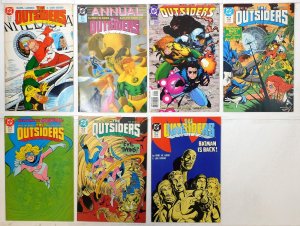 Outsiders Lot 7 #17, 18, 19, 20, 24, Annual 1, 2nd 1 1987 DC 1st Print Comics