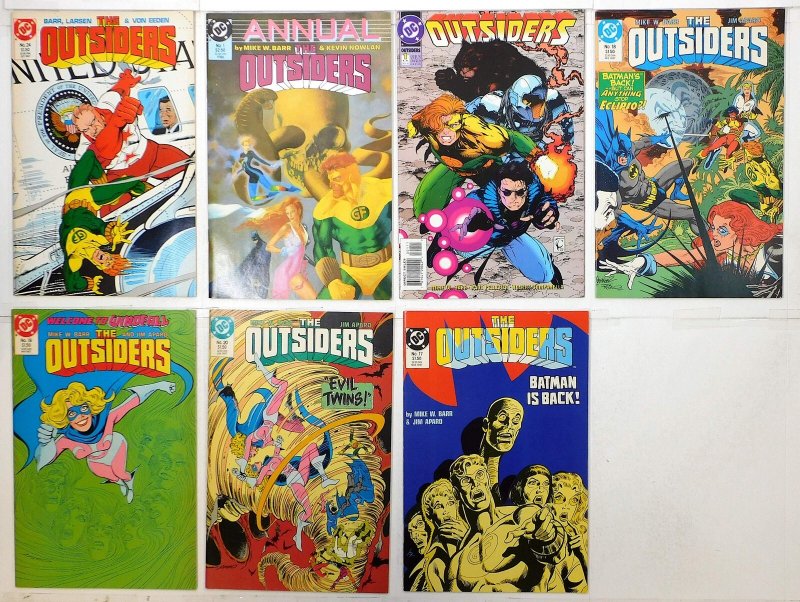 Outsiders Lot 7 #17, 18, 19, 20, 24, Annual 1, 2nd 1 1987 DC 1st Print Comics