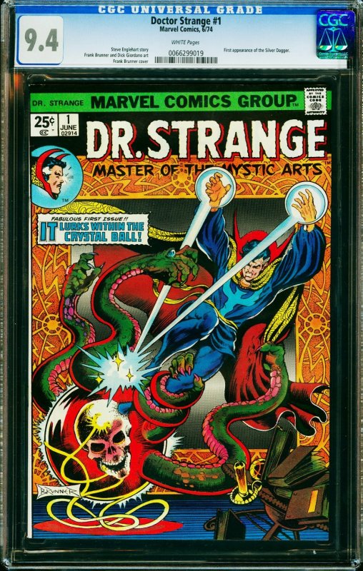 Doctor Strange-1974 #1, CGC NM: 9.4 | Comic Books - Bronze Age, Marvel ...