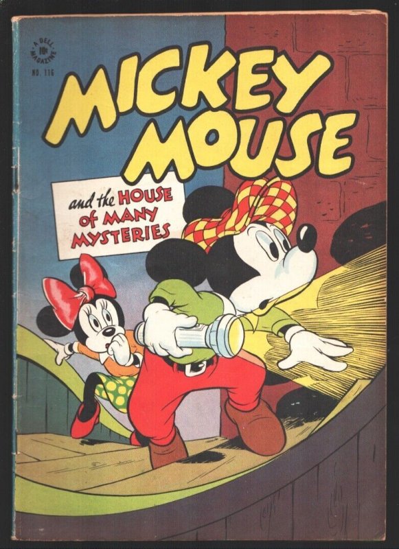 Mickey Mouse-Four Color Comics #116 1946-Dell-and the House of Many Mysteries...