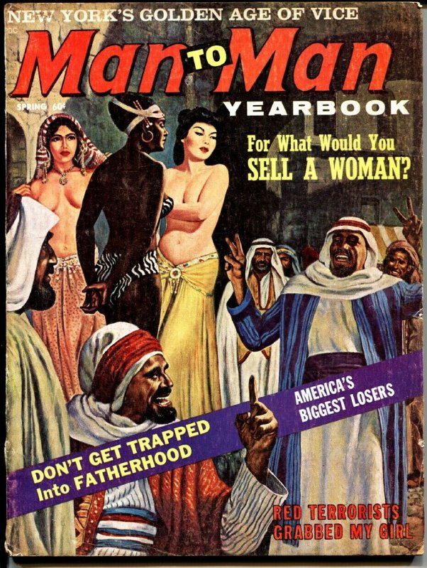 MAN TO MAN YEARBOOK 1963 Femle slave auction cover art! exploitation pulp