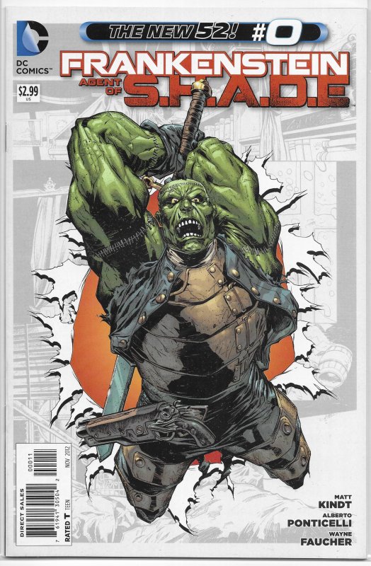 Frankenstein, Agent of SHADE   #  0 VF (New 52)