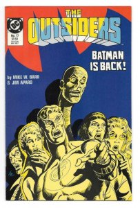 THE OUTSIDERS #17, VF/NM, Batman, Mike Barr, Jim Aparo, DC, 1985 1987
