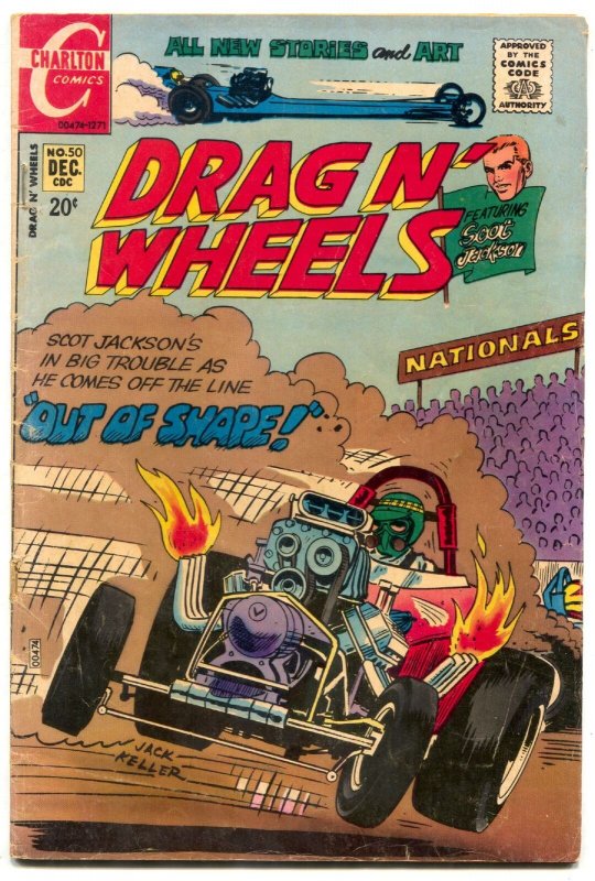 Drag n' Wheels #50 1971- Charlton Comics- RACING vg 