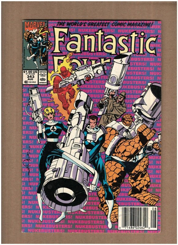 Fantastic Four #343 Newsstand Marvel Comics 1990 Walt Simonson VG/FN 5.0