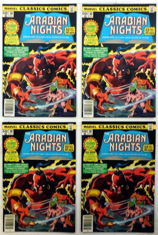 Marvel Classics Lot of 4 #30 x4 (1978) Marvel Arabian Nights 1st Print Comics