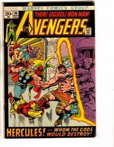 Avengers # 99 VG Marvel Comic Book Thor Captain America Iron Man Vision Hulk NP4