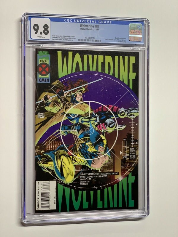 Wolverine 87 cgc 9.8 wp marvel 1994 