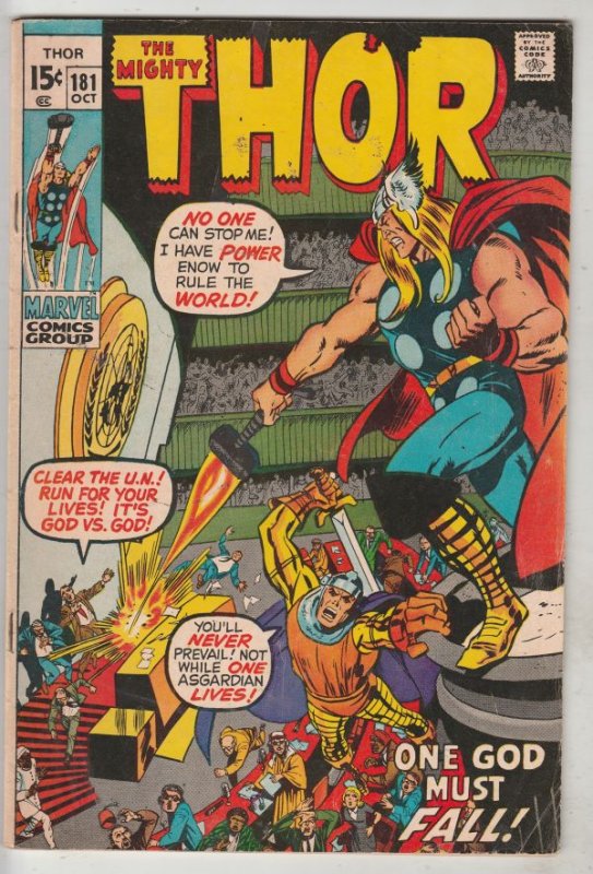 Thor, the Mighty #181 (Oct-70) VF High-Grade Thor