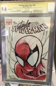 Ale Garza Spider-Man sketch on Asm 648.  CGC also signed by Stan Lee, Delgado