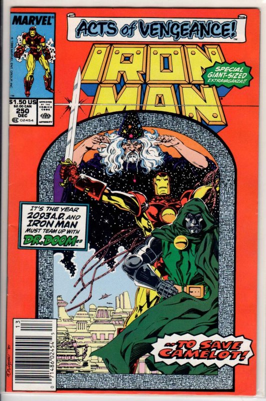 Iron Man #250 Newsstand Edition (1989) 9.0 VF/NM