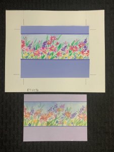 BLANK NOTE CARD Colorful Flowers 8x7 Greeting Card Art #4096 w/ 1 Card