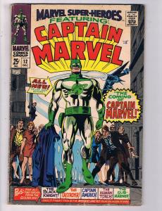 Marvel Super Heroes # 12 FN 1st Appearance Of Captain Marvel (KREE) Huge KEY BN2