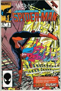 Web of Spider Man #6 (1985) - 9.2 NM- *Gold Rush*