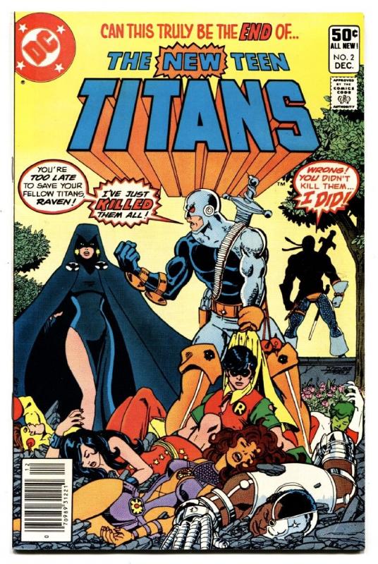 NEW TEEN TITANS #2 comic book 1st DEATHSTROKE-1980 key issue