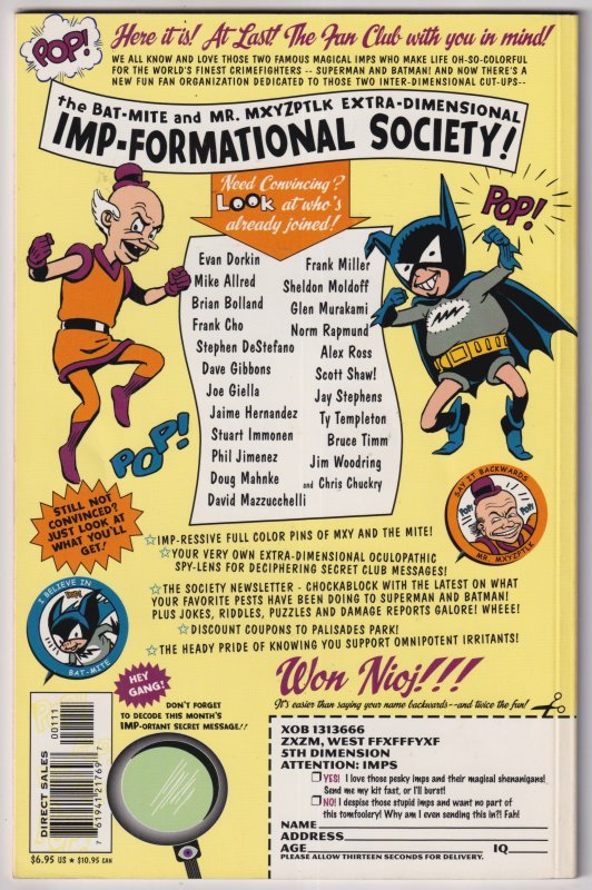 Superman and Batman: World's Funnest (2001) Bat-Mite by Evan Dorkin
