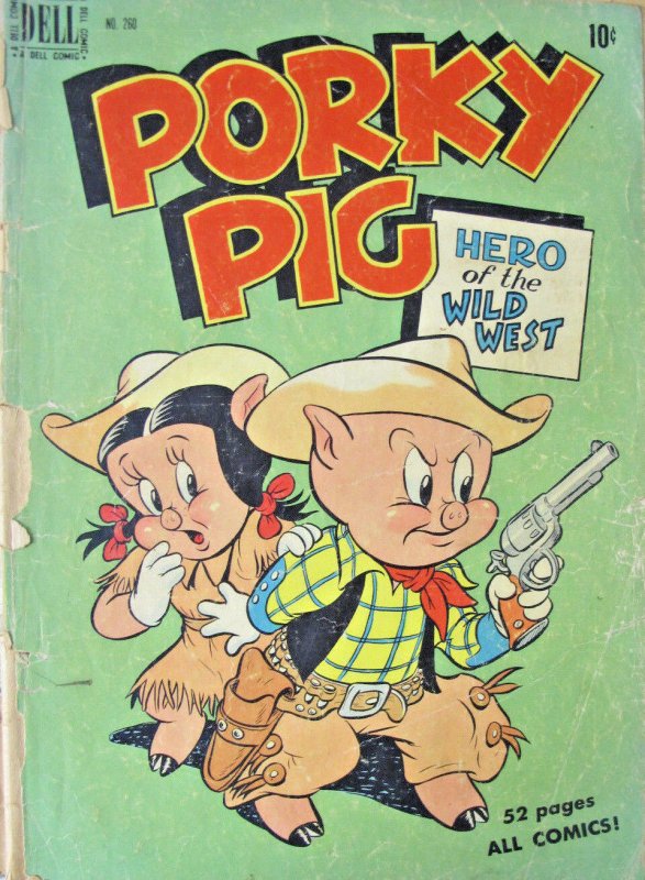 Porky Pig Hero Of The West Dell Comics Golden Age 1949 #260