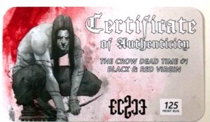 THE CROW DEAD TIME#1 BROA COLOR VIRGIN COVER W/COA NM.