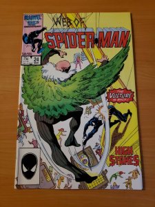 Web of Spider-Man #24 Direct Market Edition ~ NEAR MINT NM ~ 1987 Marvel Comics