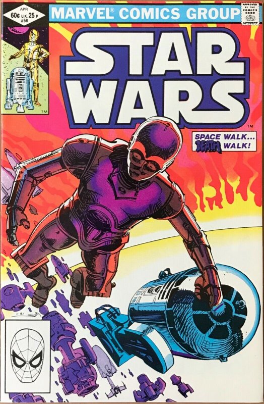 STAR WARS Comic Issue 58 — 1982 MARVEL Comics VF+ Cond - W Simonson Cover Art