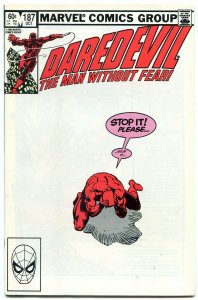 Daredevil #187 1982- Frank Miller-Black Widow- Stick NM