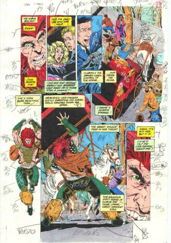 TEEN TITANS #7-PRODUCTION ART-COLOR GUIDE PG 11-JIMINEZ VG