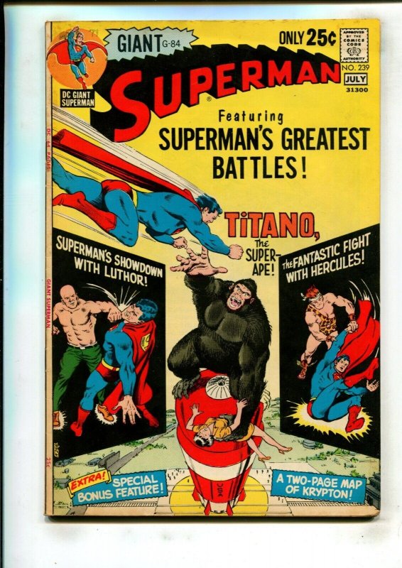 SUPERMAN #239 (3.5) KING KONG!! 1971