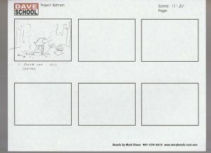 2004 LEGO BATMAN Storyboard Art 13-31 by Mark Simon VF 8.0 Police Crash