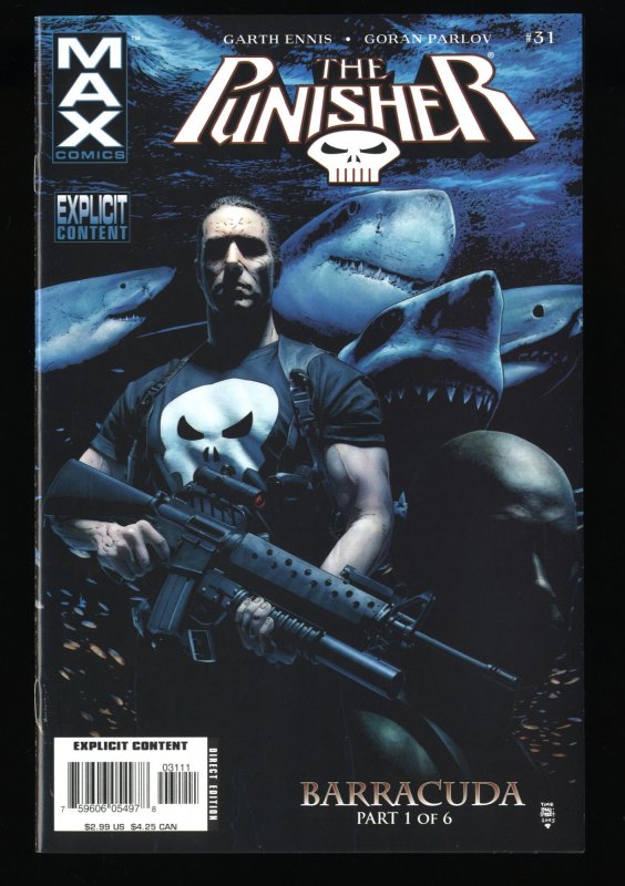 Punisher #31 NM+ 9.6 1st Barracuda!