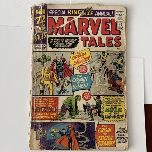 MARVEL TALES # 2 1966 Origin of X-Men, Avengers ,HULK, Dr. Strange