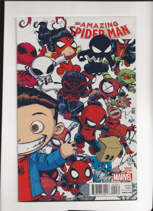 AMAZING SPIDER-MAN #9  SKOTTIE YOUNG  VARIANT COVER   MARVEL 