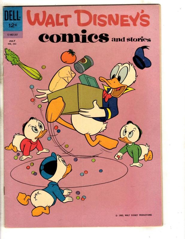 Walt Disney's Comics & Stories # 262 FN Dell Silver Age Comic Book Donald JL18