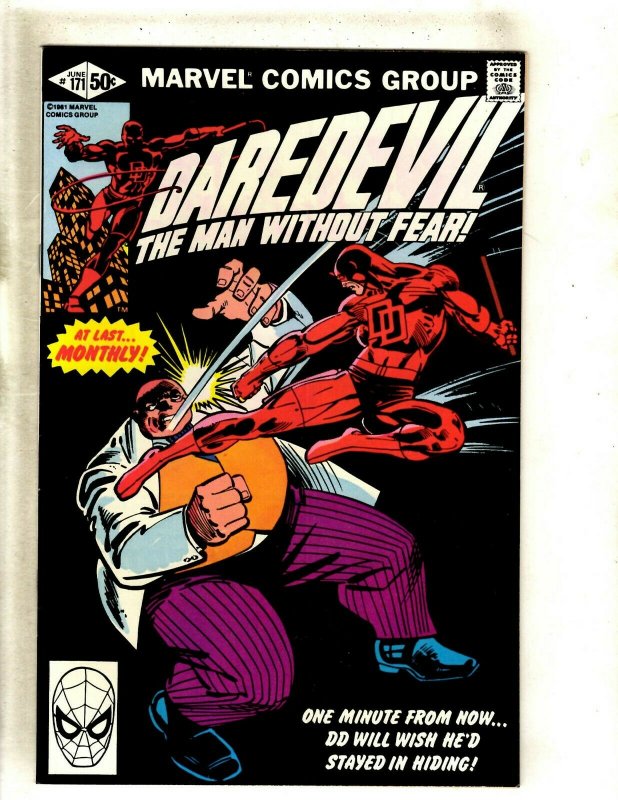 Daredevil # 171 VF/NM Marvel Comic Book Frank Miller Elektra Bullseye Hand HJ9