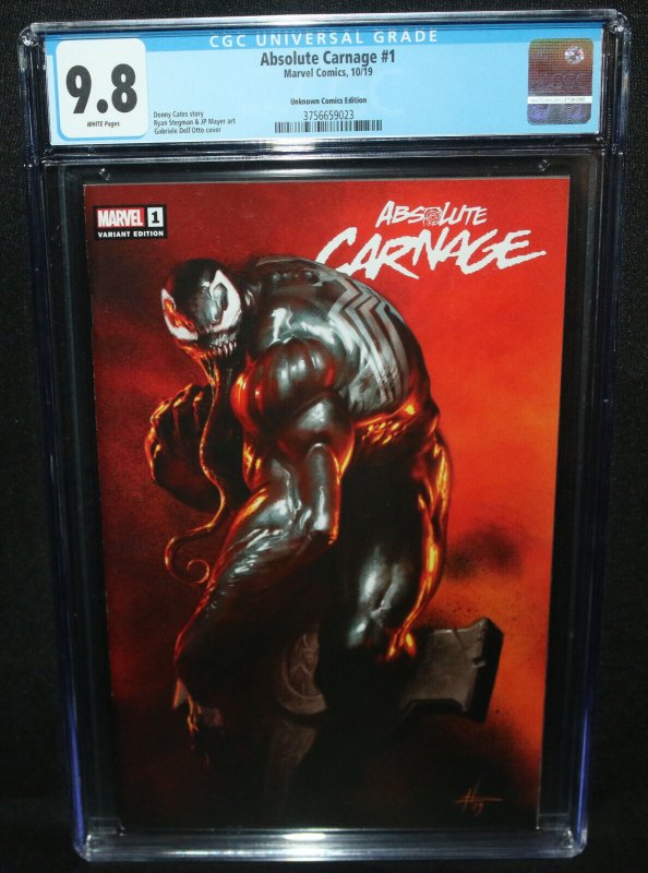 Absoute Carnage #1 - Unknown Comics Edition - CGC Grade 9.8 - 2019 