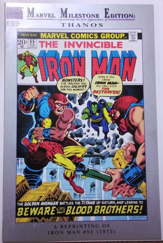 Iron Man #55 Milestone Edition (1973) reprints 1st Thanos