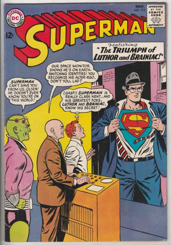 Superman #173 (Nov-64) VF/NM High-Grade Superman, Jimmy Olsen,Lois Lane, Perr...