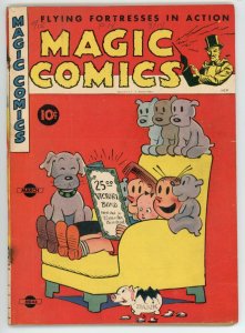 Magic Comics 44 FNVF 7.0 Golden Age David McKay 1943 Lone Ranger Blondie Henry