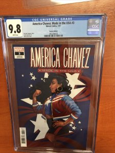 America Chavez: Made In The Usa (2021) # 3 (CGC 9.8 WP) Census 7! Variant Ed