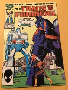 THE TRANSFORMERS #20 : Marvel 9/86 VF- Off White Pages;