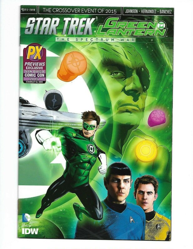 SDCC 2015 PX Limited Edition - STAR TREK GREEN LANTERN #1 CVR B NM (130)