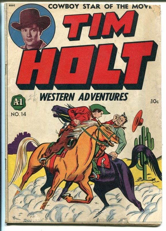 Tim Holt Western Adventures #1 1948-ME-1st issue-Frank W. Bolle art-photos-VG