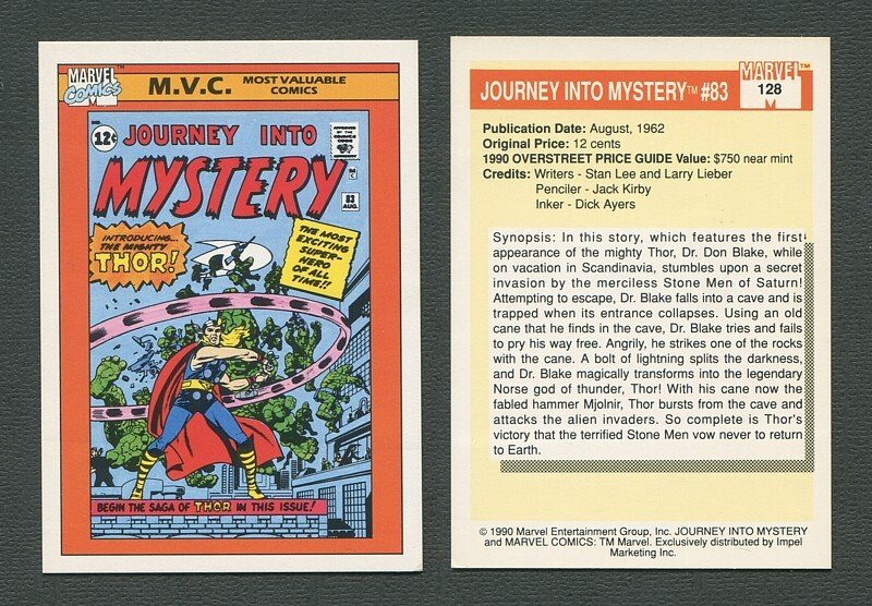 1990 Marvel Comics Card  #128 (Journey Into Mystery #83 Cover) NM