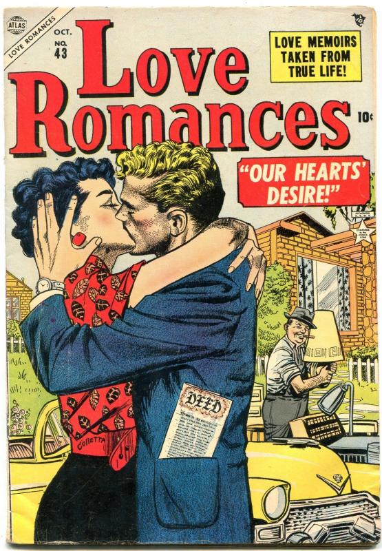 Love Romances #43 1954- Atlas Romance- Vince Colletta - Cadillac cover FN