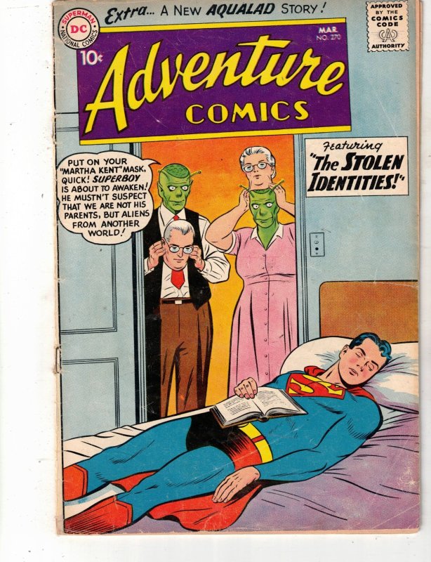 Adventure Comics #270 1960 1st Congorilla! Aqualad PRICE DROP VG/FN Alien PARENT