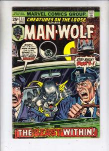 Creatures on the Loose #31 (Sep-74) VG Affordable-Grade Man-Wolf